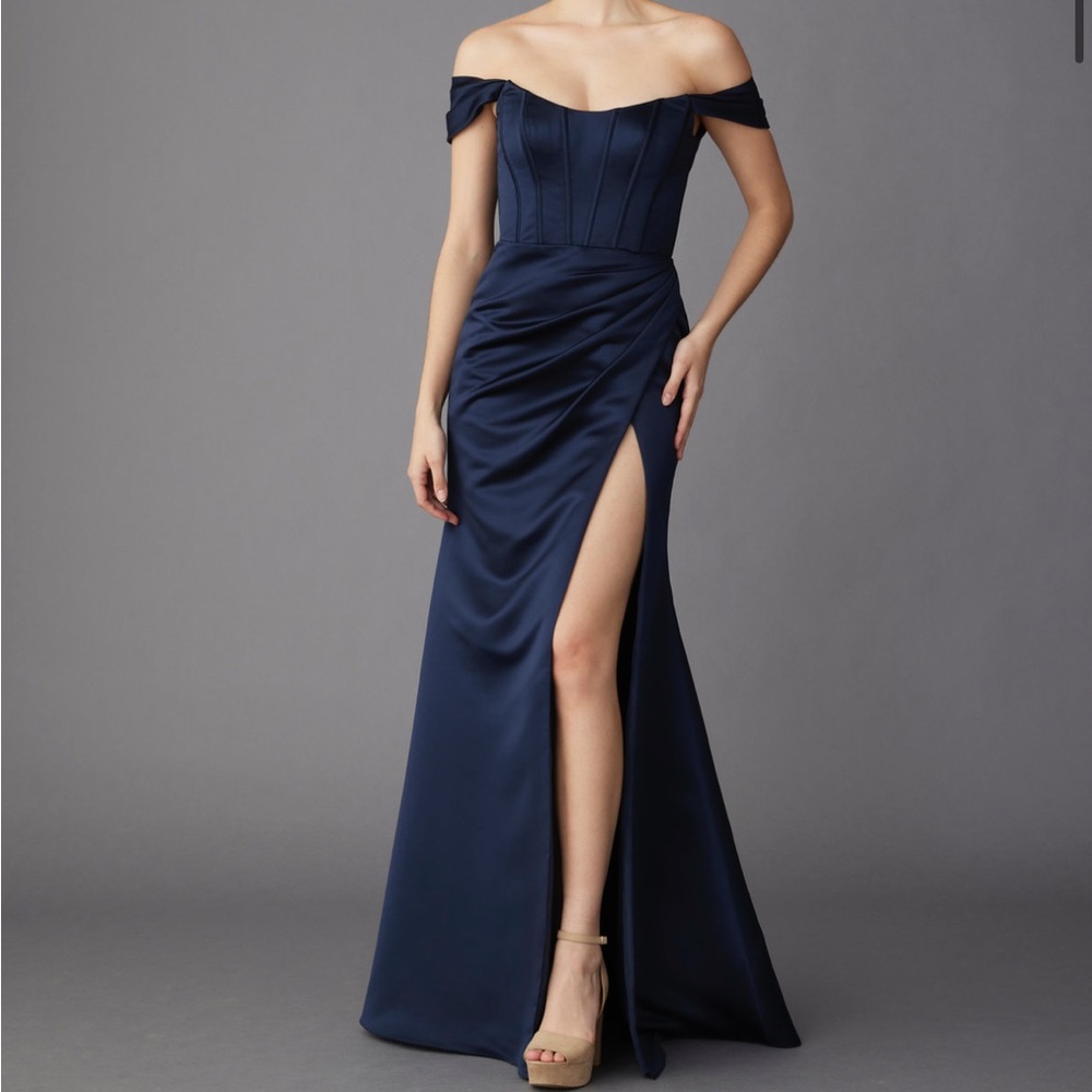 Lazaro bridesmaid dress in BLACK